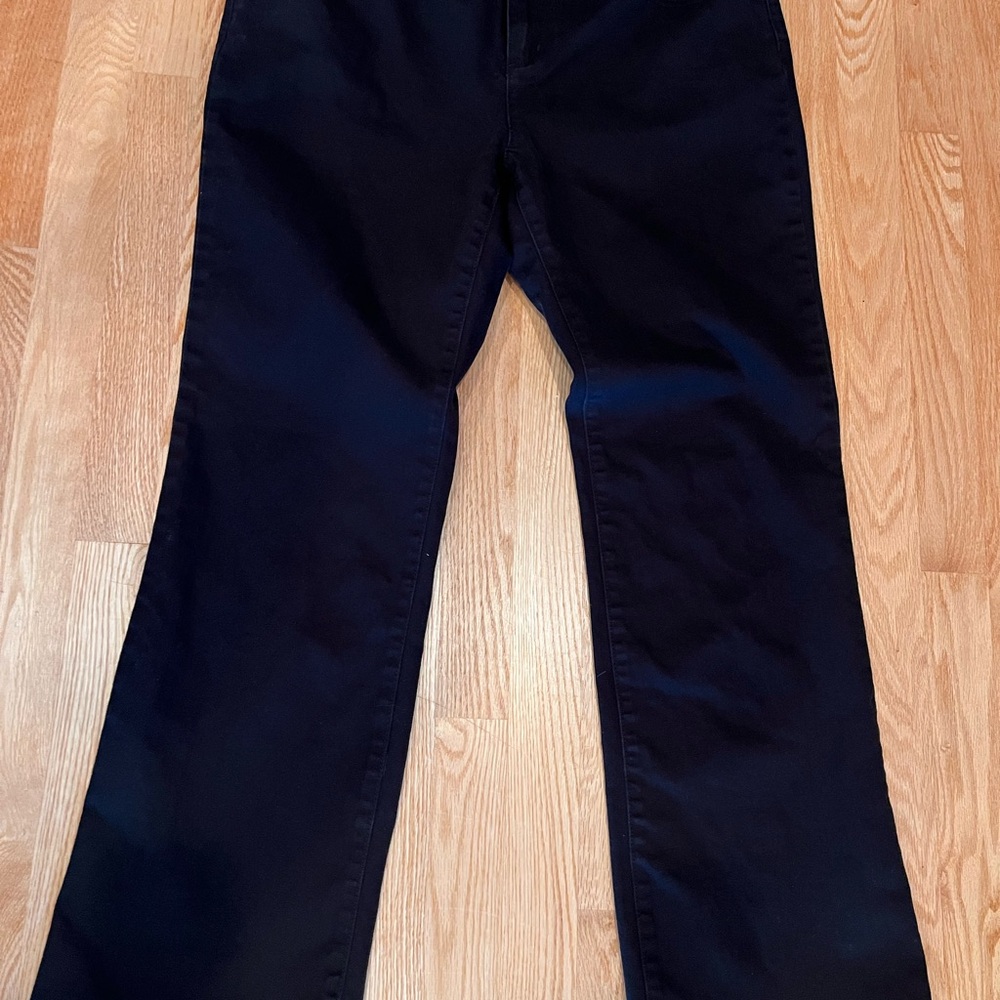 NWOT Liz & Co. Size 14 Mid-Rise Black Stretch Straight Leg Jeans